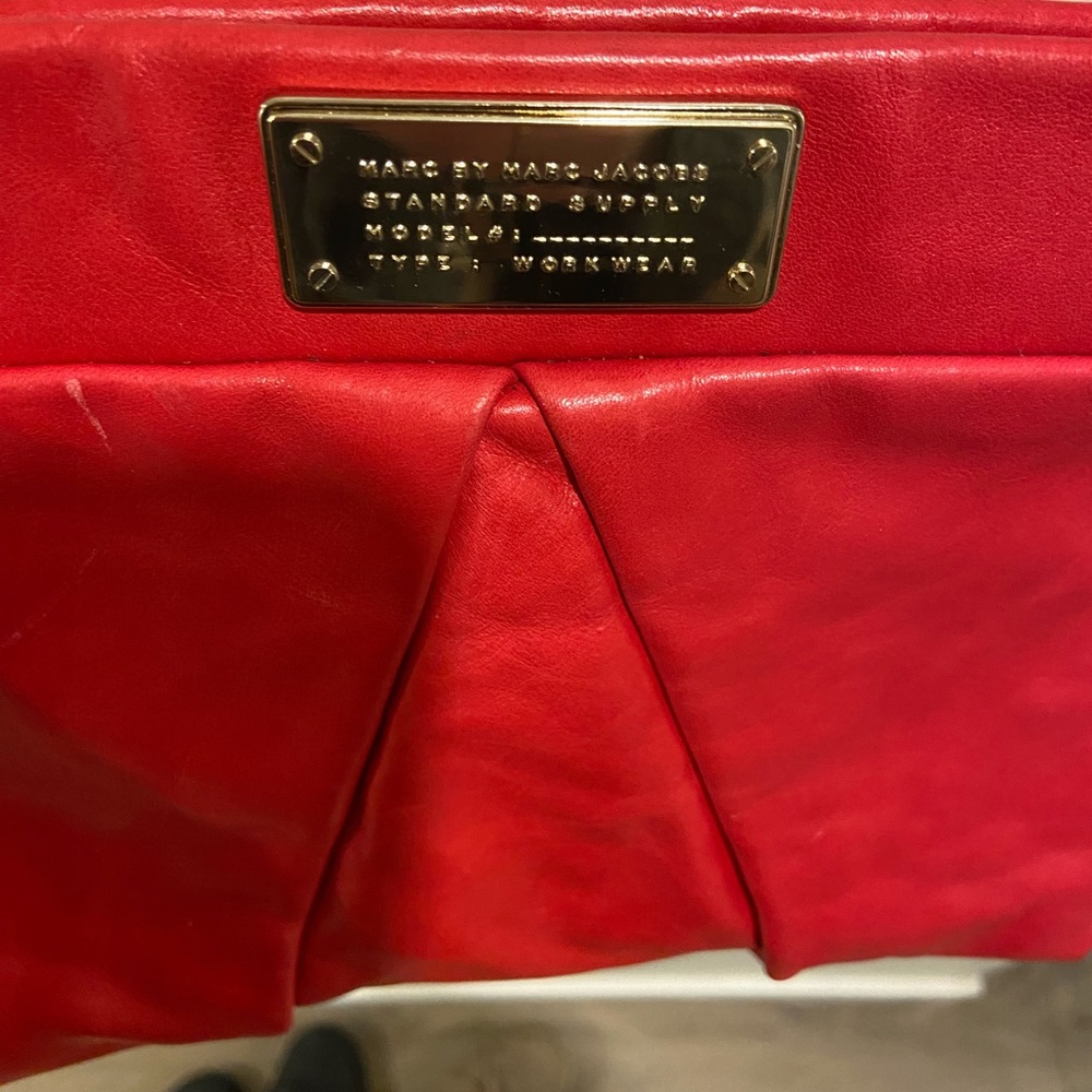Red leather Marc jacobs cross over bag - Picture 3 of 5